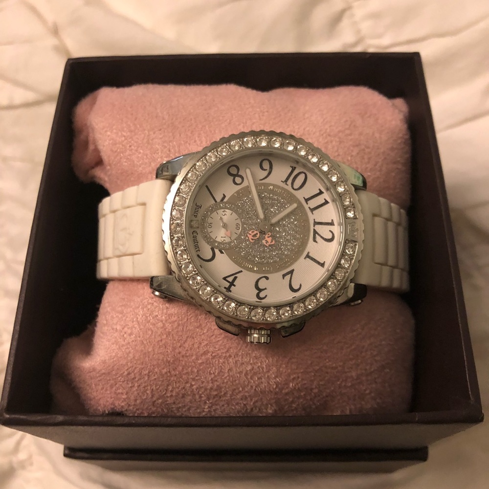 juicy Couture White and crystal watch